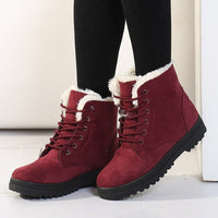 Warm Gefütterte Damen-Winterstiefel mit Schnürsenkeln - Eliza Fur Boot