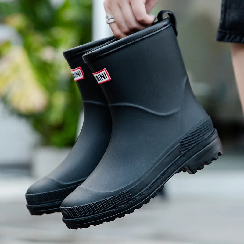 AquaStride 2.0 | Stilvolle Halbschaft-Wasserdichte Gummistiefel für Damen