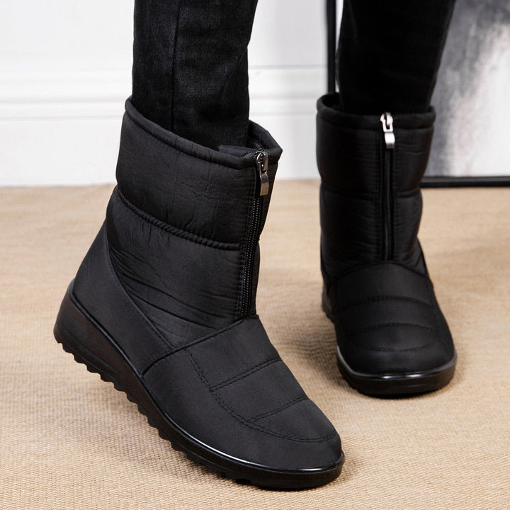 Wasserdichte Gefütterte Damen Schneestiefel mit Mittelhohem Schaft – Clara Snow Walk Pro