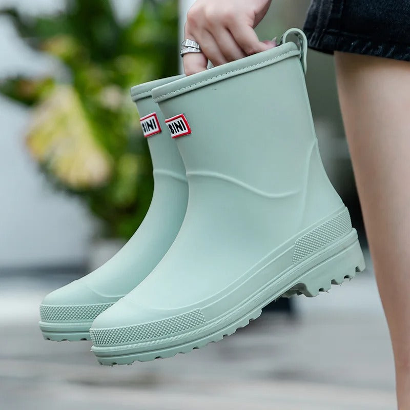 AquaStride 2.0 | Stilvolle Halbschaft-Wasserdichte Gummistiefel für Damen