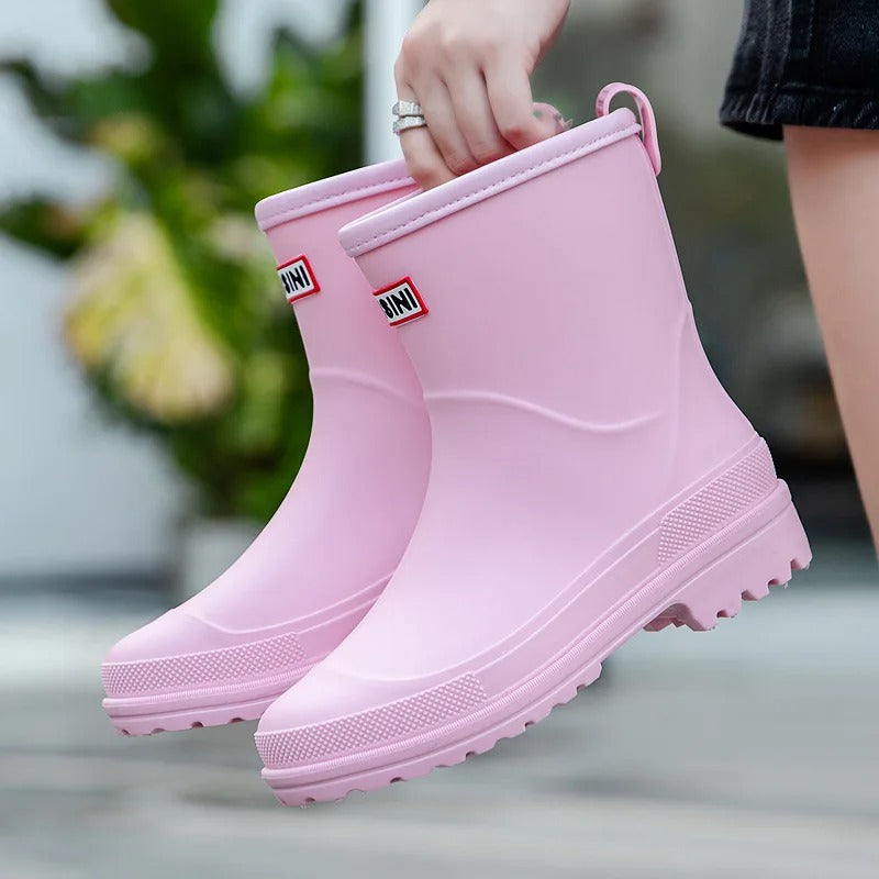 AquaStride 2.0 | Stilvolle Halbschaft-Wasserdichte Gummistiefel für Damen