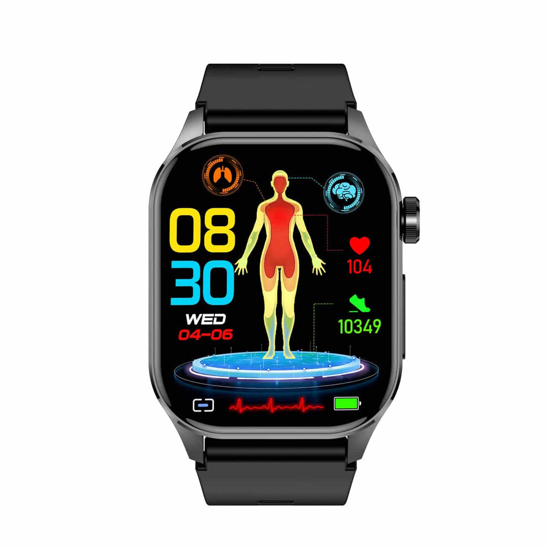 Smartwatch mit EKG-, Blutzucker- und Blutdrucküberwachung - HealthSync