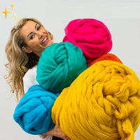 DIY Chunky XL 1000 Gramm Wollgarn für das Stricken einer Herrlich Weichen Decke