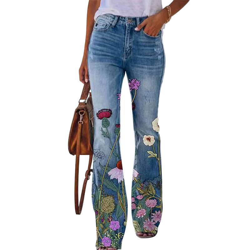 Flare Jeans mit 4 Knöpfen