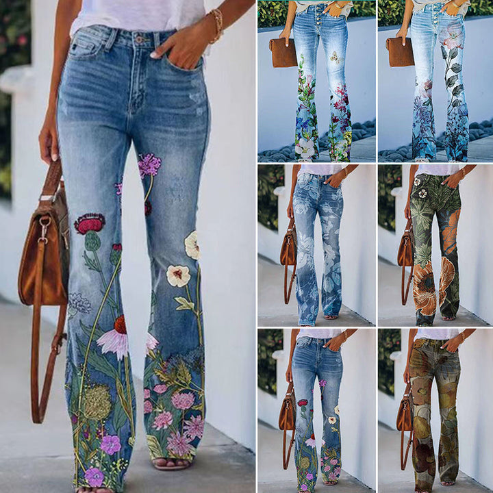 Flare Jeans mit 4 Knöpfen