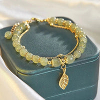 Blatt-Jade-Armband