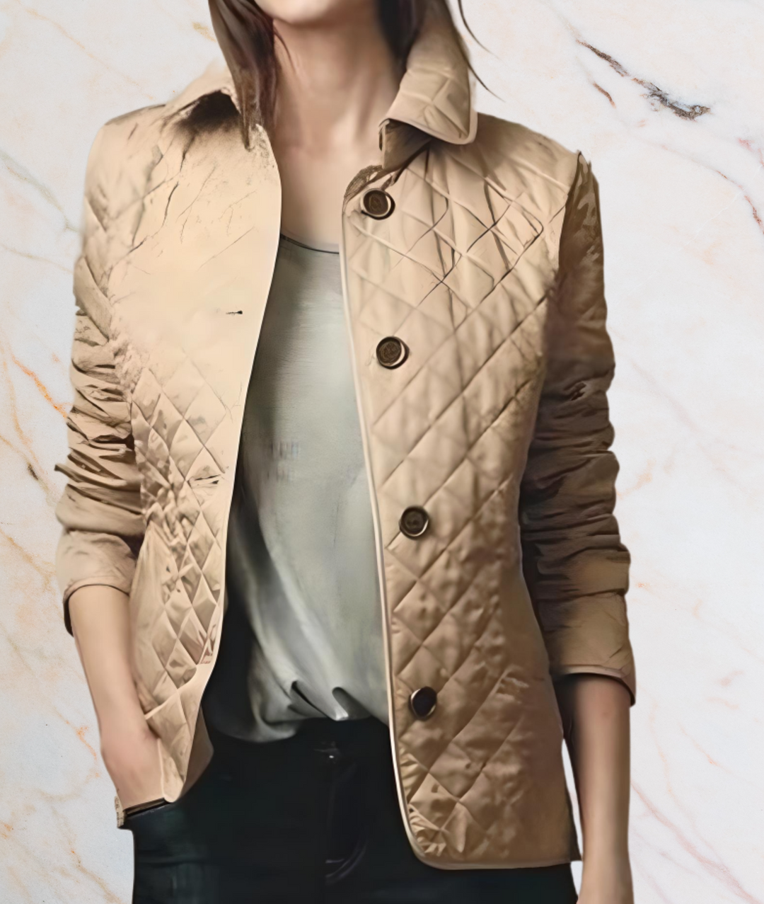 Luna -  Schön sitzende Jacke mit geprägtem Musterdesign