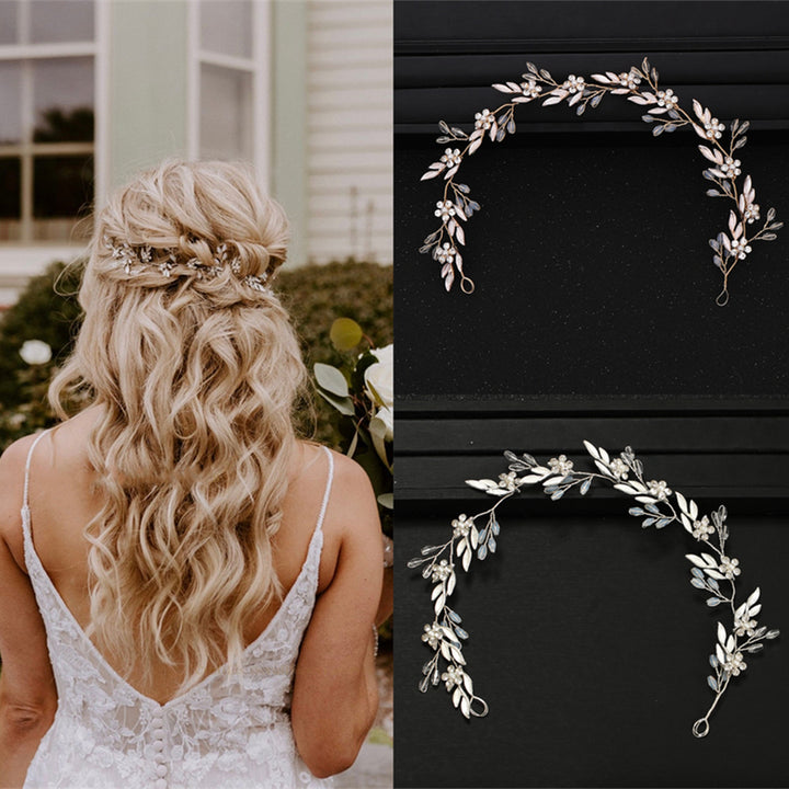 Hochzeitblume | Hochzeit Kristall Blume Stirnband für Frauen