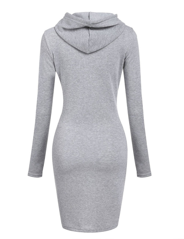 AyasDress I Sweatshirt-Kleid mit Kapuze für Frauen - Fiadora