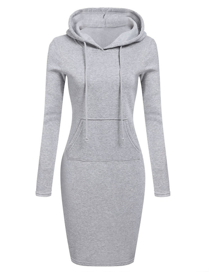 AyasDress I Sweatshirt-Kleid mit Kapuze für Frauen - Fiadora