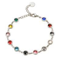 Regenbogen-Kristall-Charm-Armband