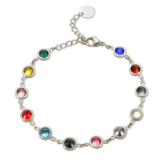 Regenbogen-Kristall-Charm-Armband