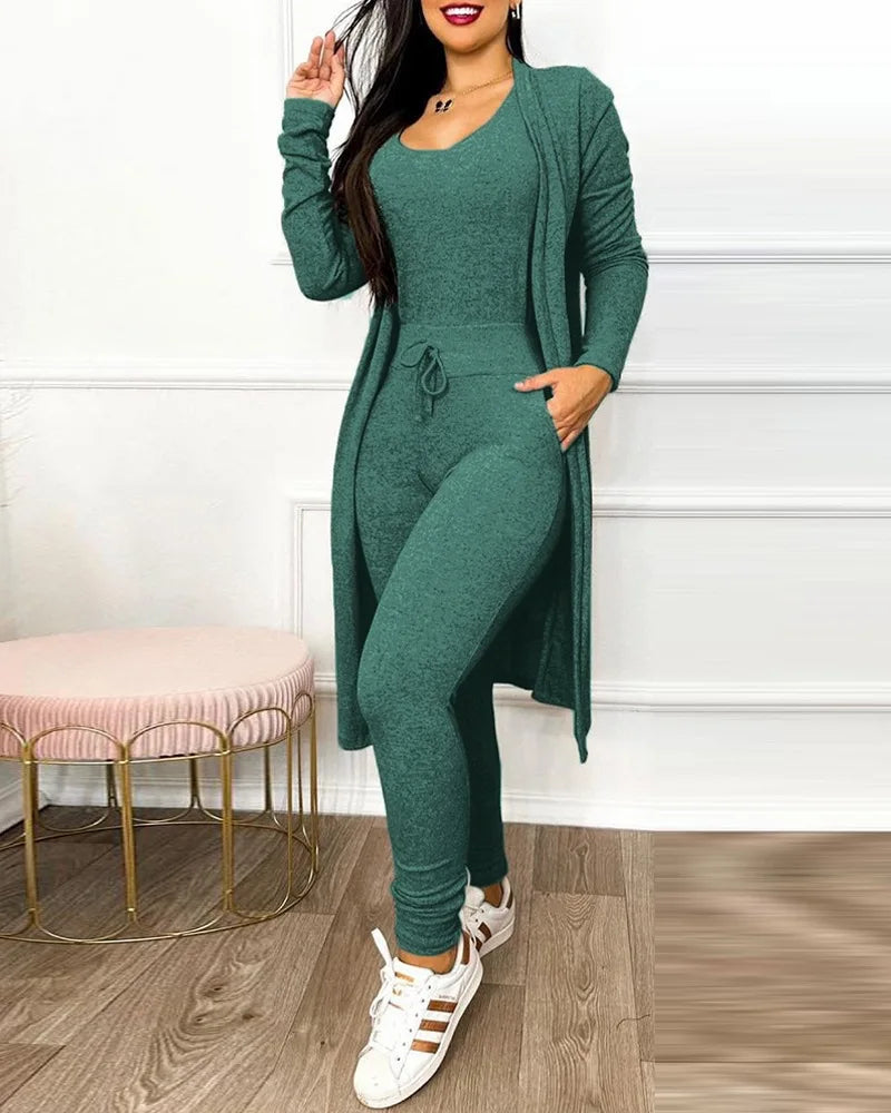 Alix 2-teiliger Jumpsuit | Der enge Leggings-Jumpsuit mit Jacke