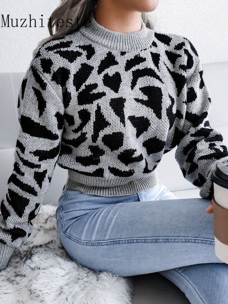 JaguarSweater I Pullover mit Jaguar-Print für Frauen