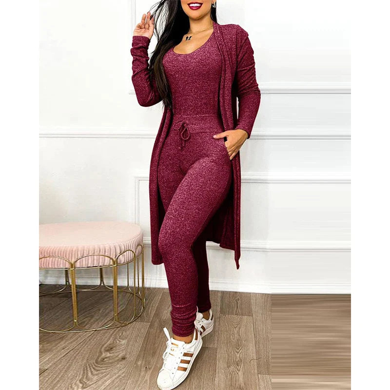 Alix 2-teiliger Jumpsuit | Der enge Leggings-Jumpsuit mit Jacke