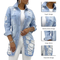 Jeansjacke mit Rissen