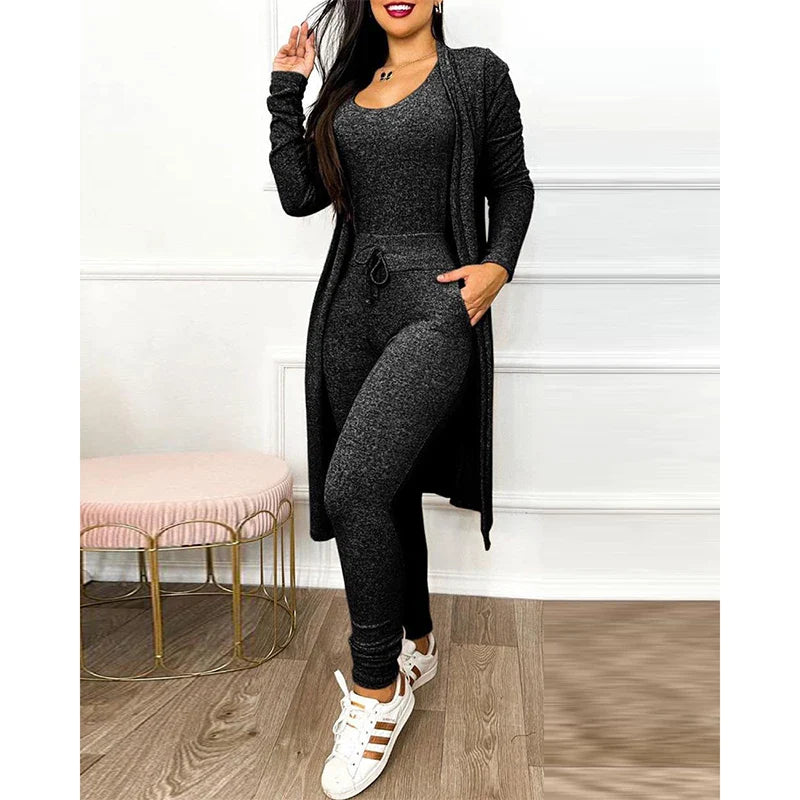 Alix 2-teiliger Jumpsuit | Der enge Leggings-Jumpsuit mit Jacke